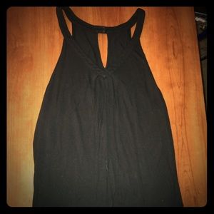 Black razor back tank top